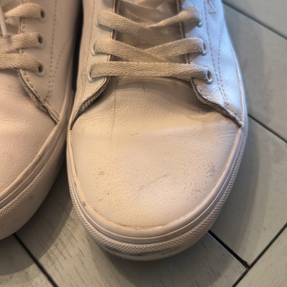 VANS | White SELDAN leather sneakers men’s 9.5 - Picture 2 of 7